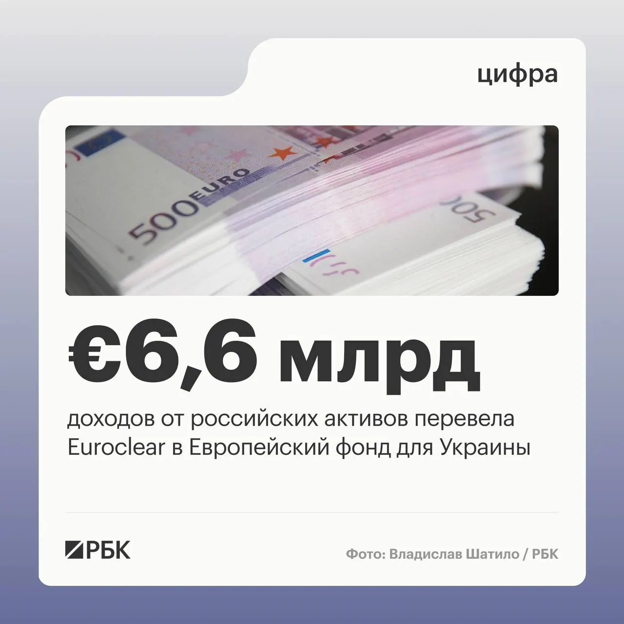Бельгийский депозитарий перечислил Киеву €6,6 млрд процентных и иных доходов от замороженных активов России. Следующий платёж в размере €1,4 млрд запланирован на июль 2026 года.