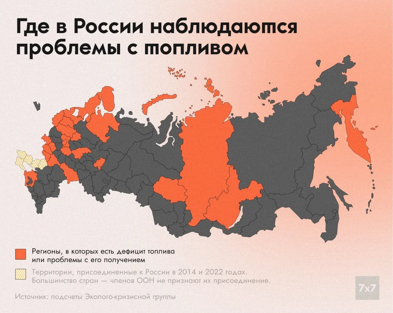 С мая растут жалобы на дефицит бензина — по сводным данным проблемы отмечены как минимум в 25 субъектах; Минэнерго связывает это с атаками на топливную и энергетическую инфраструктуру.