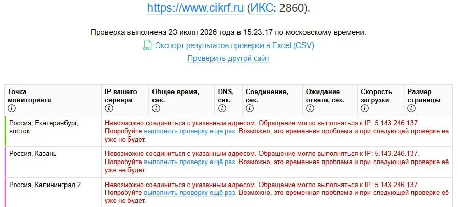 Ресурс Центральной избирательной комиссии стал недоступен по всей России одновременно с обсуждением опубликованных деклараций кандидатов в Госдуму; официальных комментариев от регулятора пока нет.